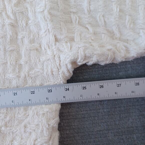 Vintage Trader Bay Cardigan Mens L Beige Linen Blend Chunky Knit V-Neck Grandpa - Picture 8 of 10